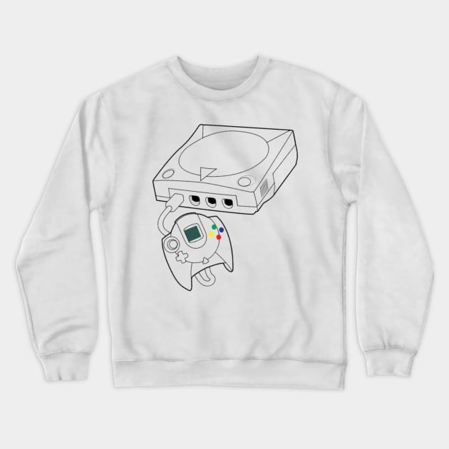 Sega Dreamcast Console Crewneck Sweatshirt by Retrollectors